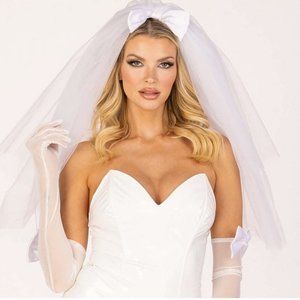 Tiered bridal veil Halloween Cosplay Costume